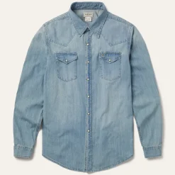Stetson Long-Sleeved Denim Shirt Blue Best