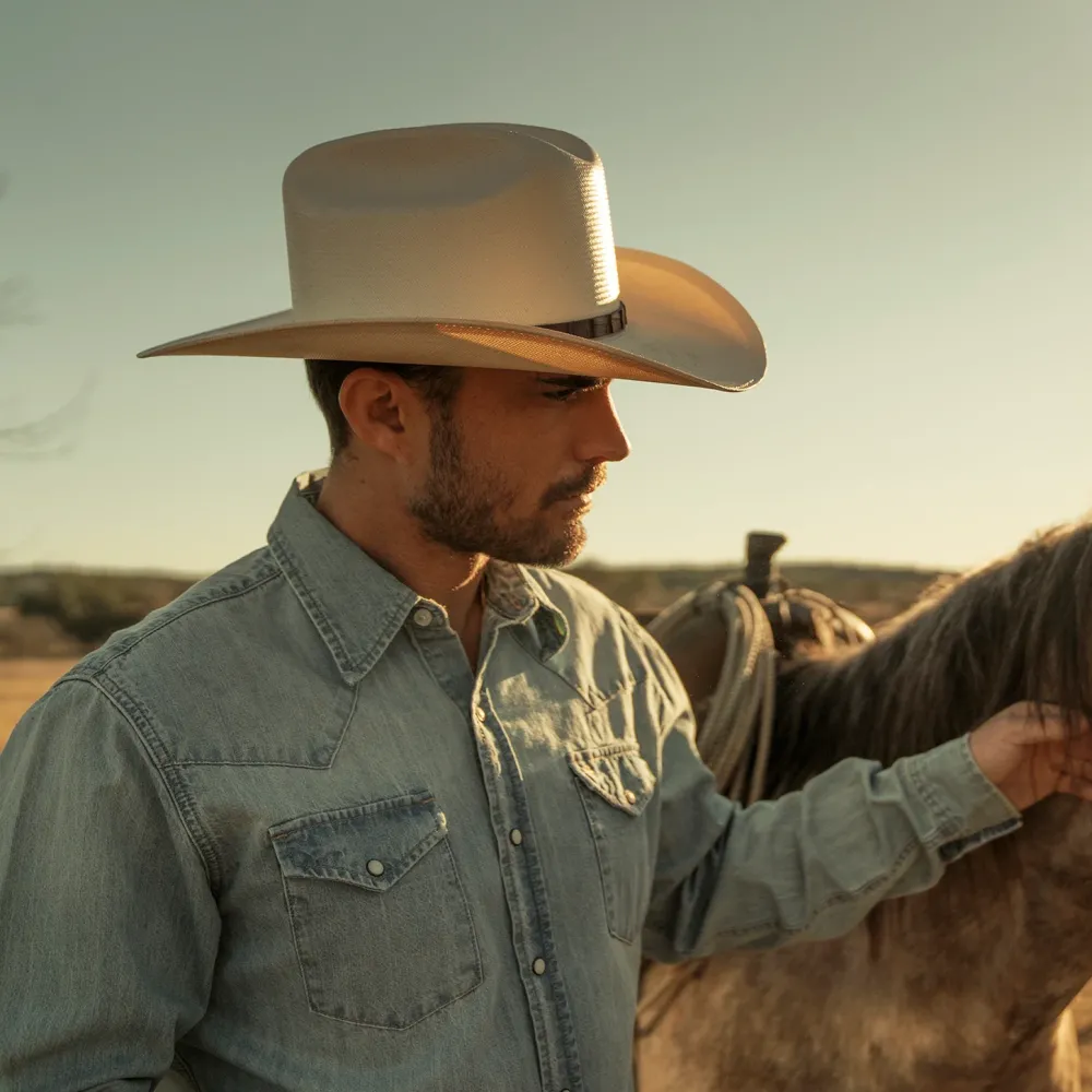 Stetson Long-Sleeved Denim Shirt Blue Best
