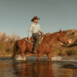 Stetson Long-Sleeved Denim Shirt Blue Best