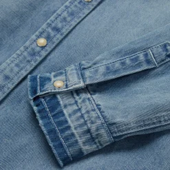 Stetson Loose Fit Denim Snap-Front Shirt Blue Clearance