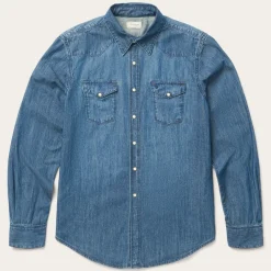 Stetson Medium Denim Shirt Blue Discount