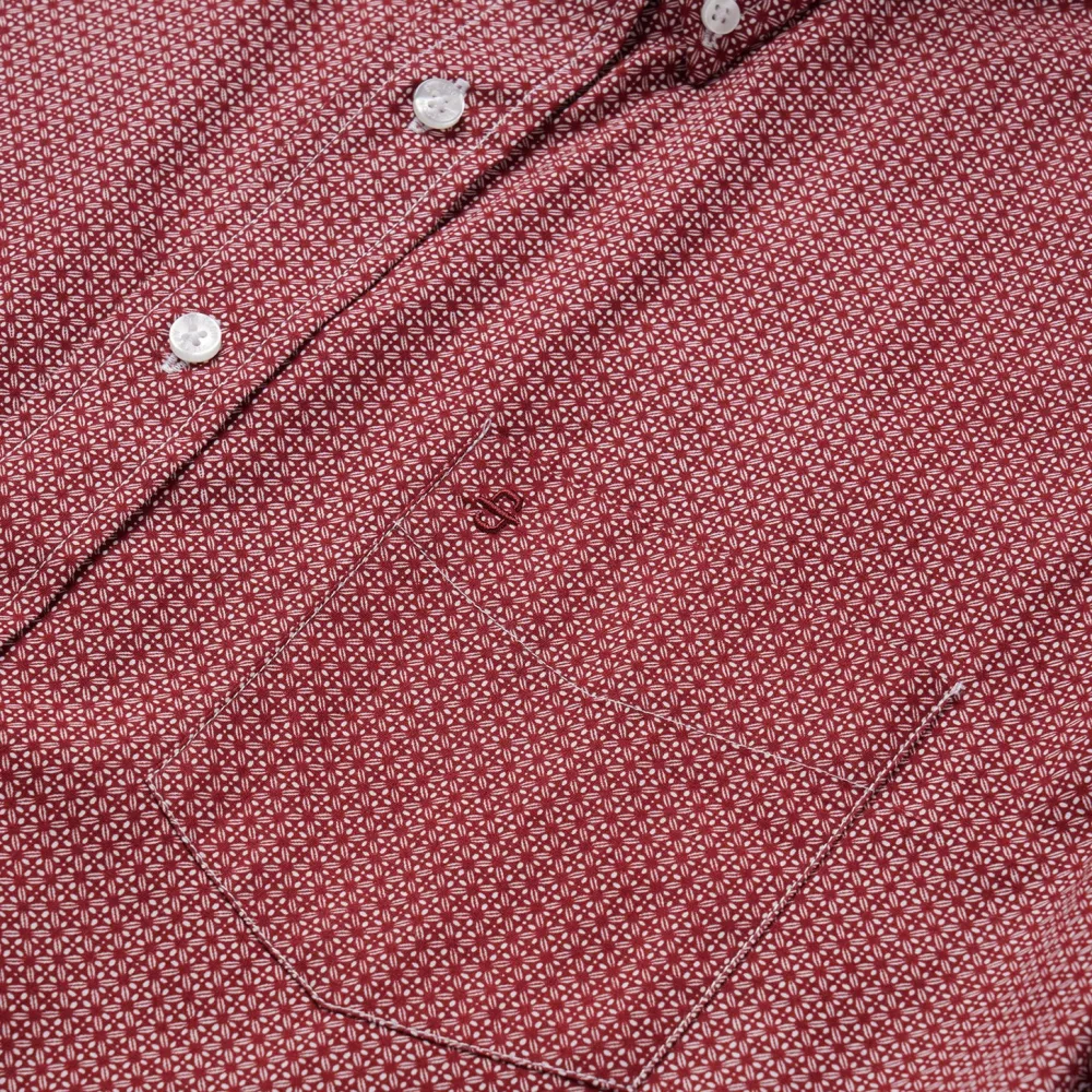 Stetson Micro Print Button-Front Shirt Red Hot
