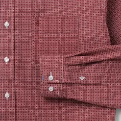 Stetson Micro Print Button-Front Shirt Red Hot
