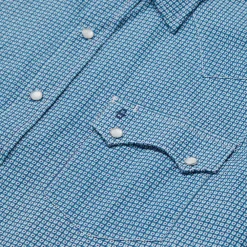 Stetson Micro Print Western Shirt Blue New