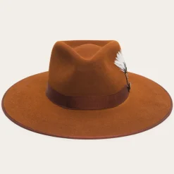 Stetson Midtown Wide Flat Brim Hat Black Outlet