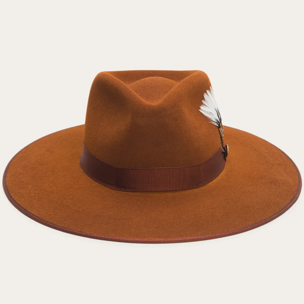 Stetson Midtown Wide Flat Brim Hat Black Outlet