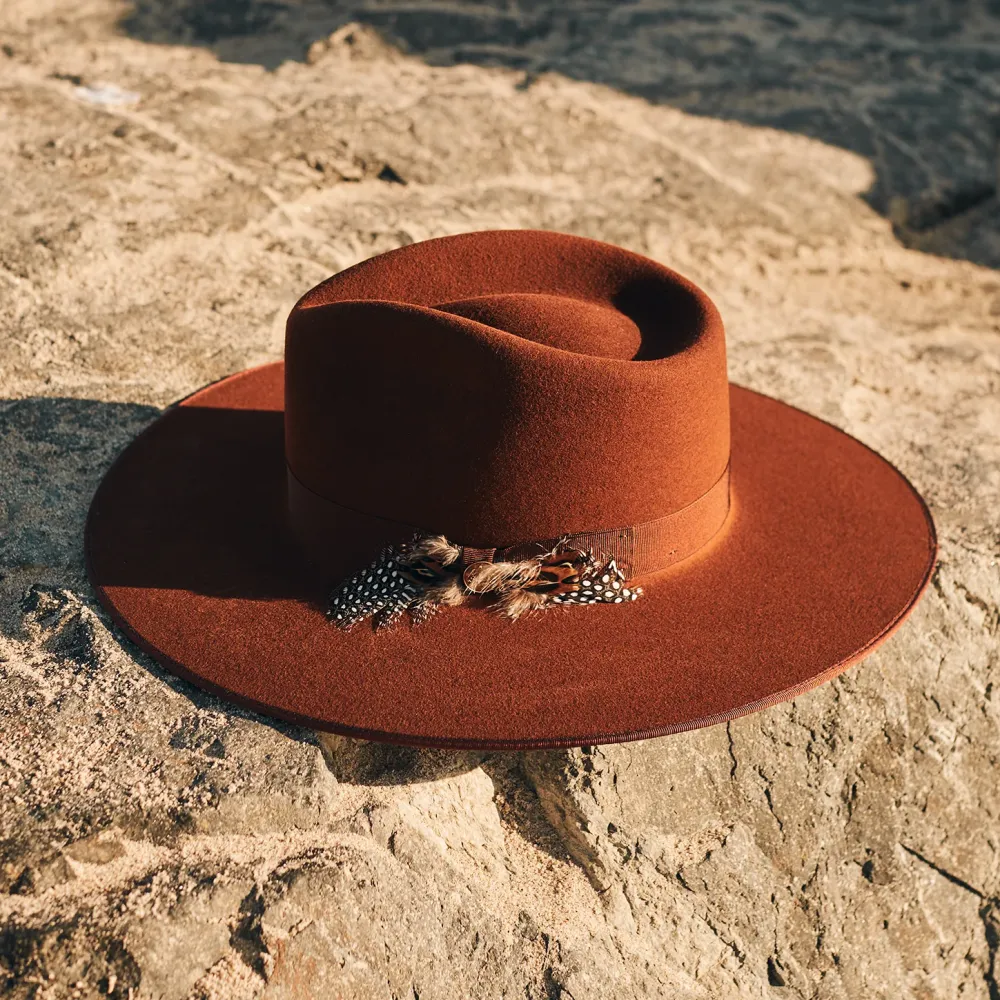 Stetson Midtown Wide Flat Brim Hat Black Outlet