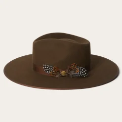 Stetson Midtown Wide Flat Brim Hat Oak Discount