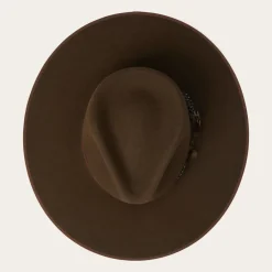 Stetson Midtown Wide Flat Brim Hat Oak Discount