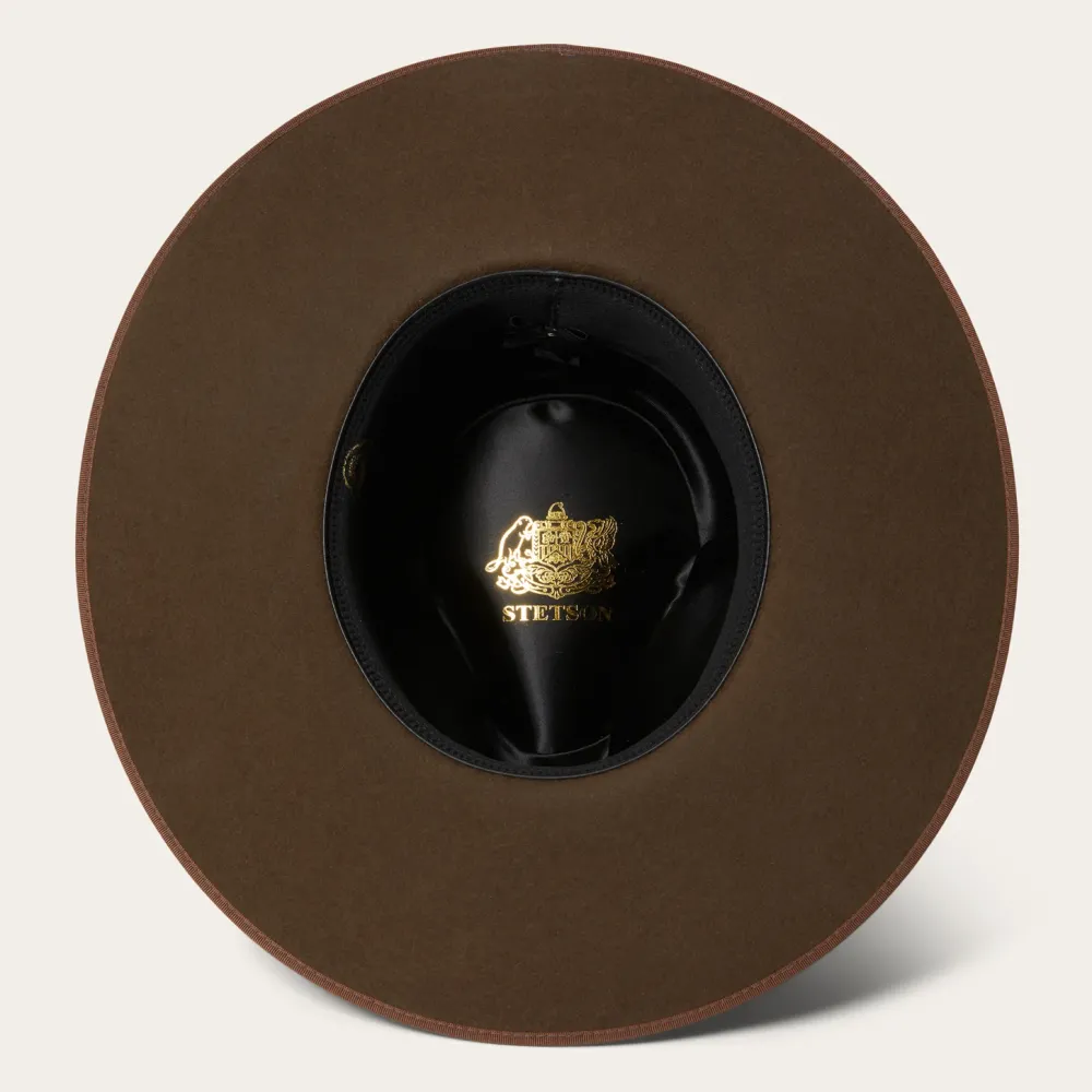 Stetson Midtown Wide Flat Brim Hat Oak Discount