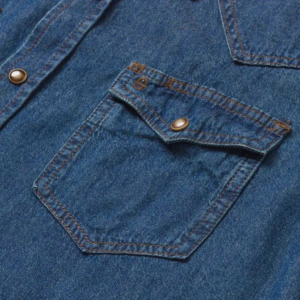 Stetson Modern Denim Western Shirt Blue New