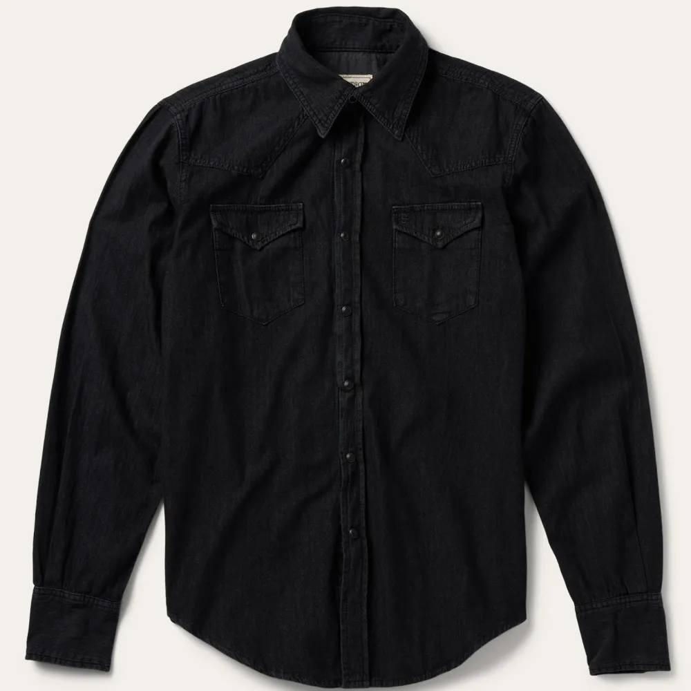 Stetson Modern Denim Western Shirt Black Discount