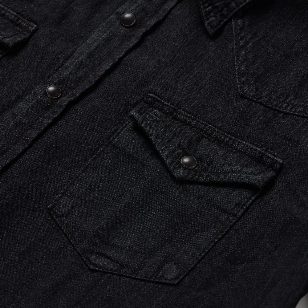 Stetson Modern Denim Western Shirt Black Discount