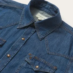 Stetson Modern Denim Western Shirt Blue Hot