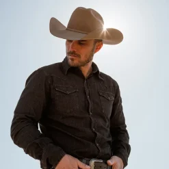 Stetson Modern Denim Western Shirt Black Best