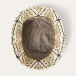 Stetson Navajo Jersey Bucket Hat Off White / Beige New