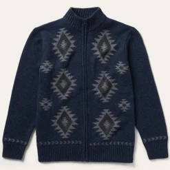 Stetson Navy Aztec Cardigan Blue Online