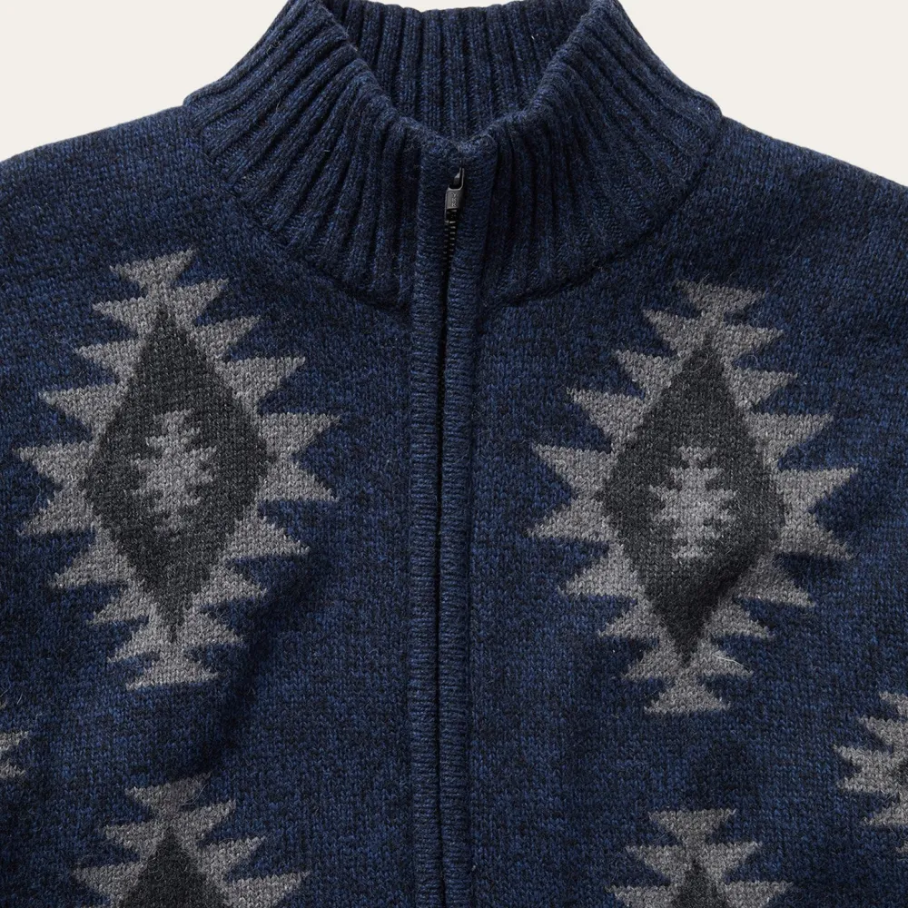 Stetson Navy Aztec Cardigan Blue Online