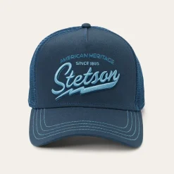 Stetson Embroidered 1865 Trucker Cap Navy Discount