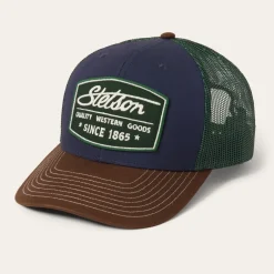 Stetson Heritage Script Trucker Cap Navy Best