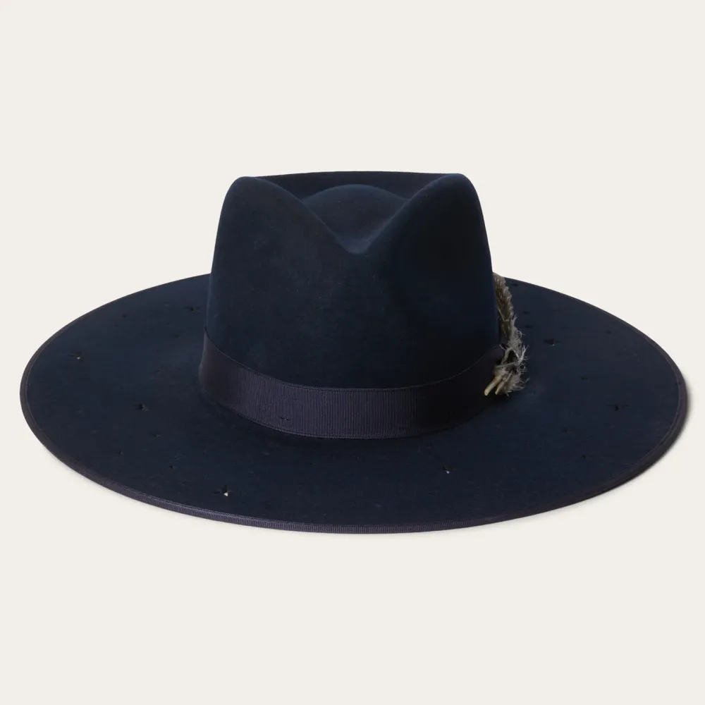 Stetson Night Sky Fedora Navy Clearance