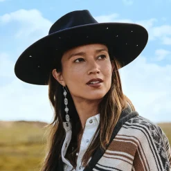 Stetson Night Sky Fedora Navy Clearance