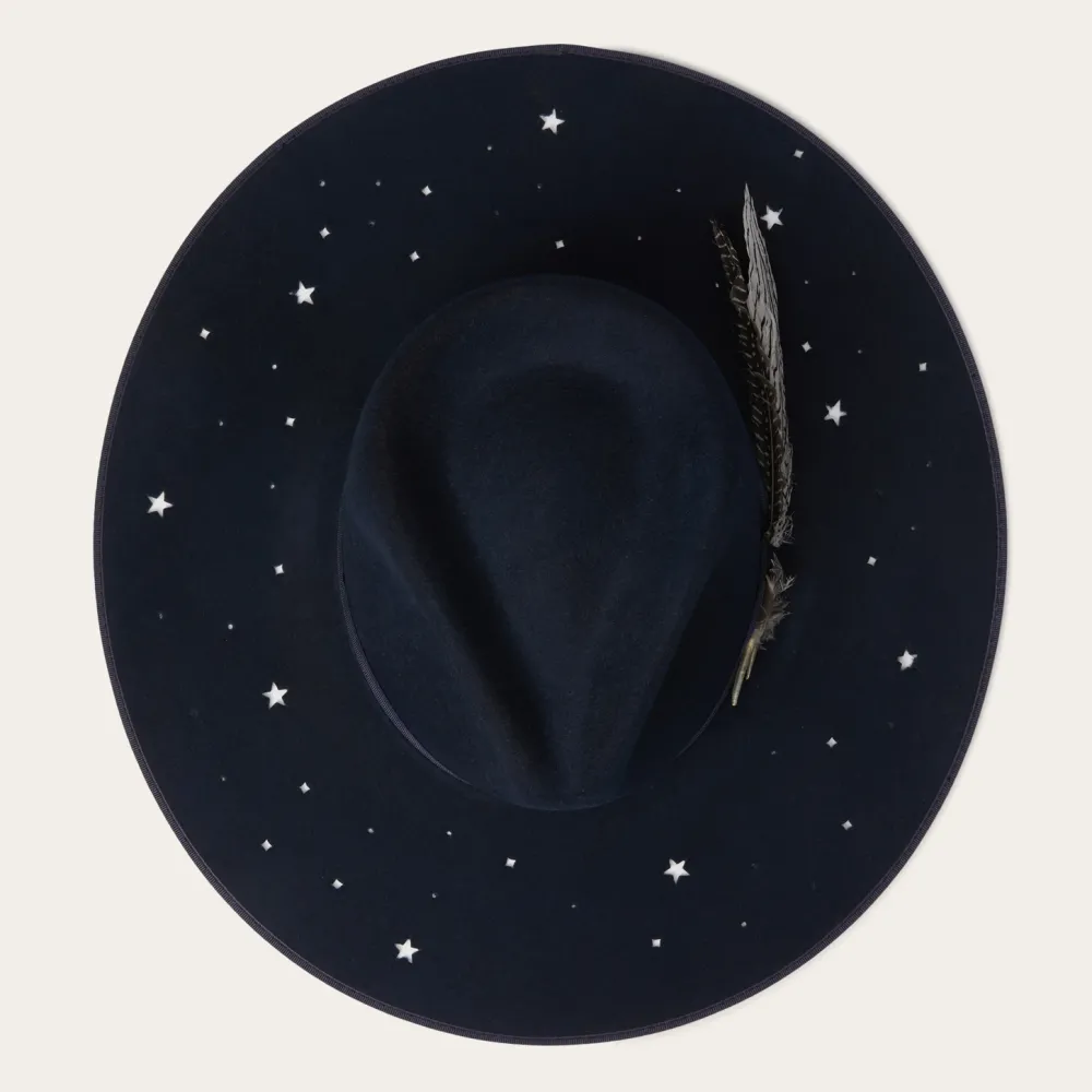 Stetson Night Sky Fedora Navy Clearance
