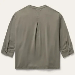 Stetson Olive Lyocell Twill Peasant Top Green Online