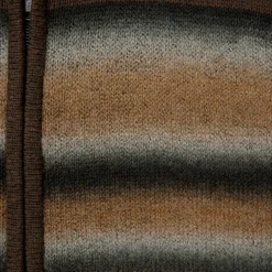 Stetson Ombre Border Stripe Cardigan Brown Discount