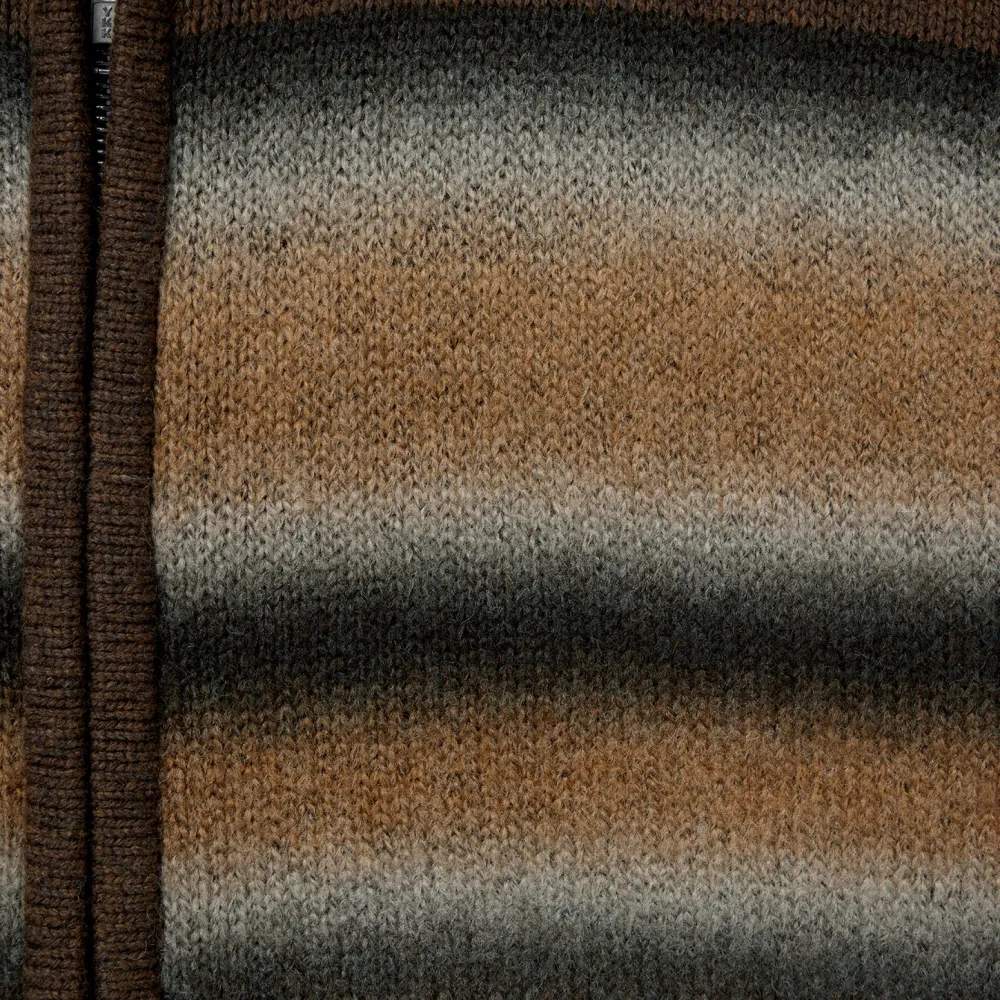 Stetson Ombre Border Stripe Cardigan Brown Online