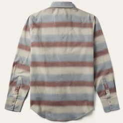 Stetson Ombre Stripe Twill Shirt Wine Best