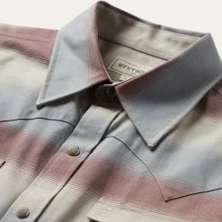 Stetson Ombre Stripe Twill Shirt Wine Best