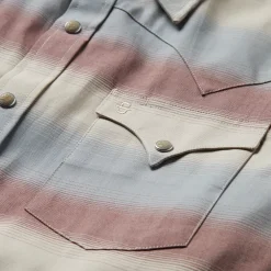 Stetson Ombre Stripe Twill Shirt Wine Best