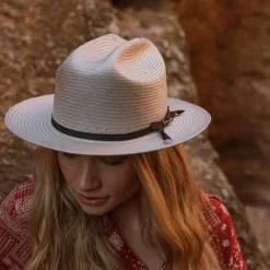 Stetson Open Road Straw Hat Taupe New