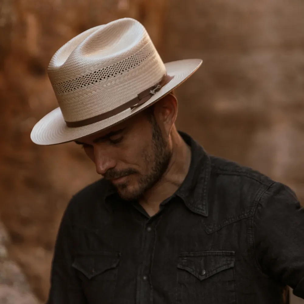 Stetson Open Road 10X Straw Cowboy Hat Toasted
