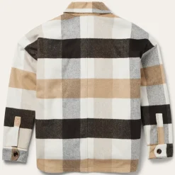 Stetson Oversize Plaid Shirt Jacket Brown Sale