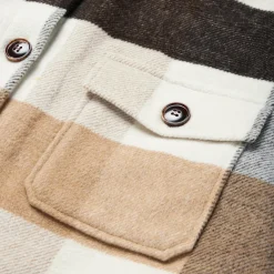 Stetson Oversize Plaid Shirt Jacket Brown Sale