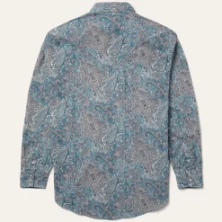 Stetson Paisley Western Shirt Green Outlet