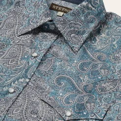 Stetson Paisley Western Shirt Green New