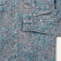 Stetson Paisley Western Shirt Green New