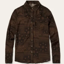 Stetson Patchwork Bandana Print Blouse Brown Best