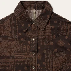Stetson Patchwork Bandana Print Blouse Brown Best