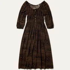 Stetson Patchwork Bandana Print Dress Brown Clearance