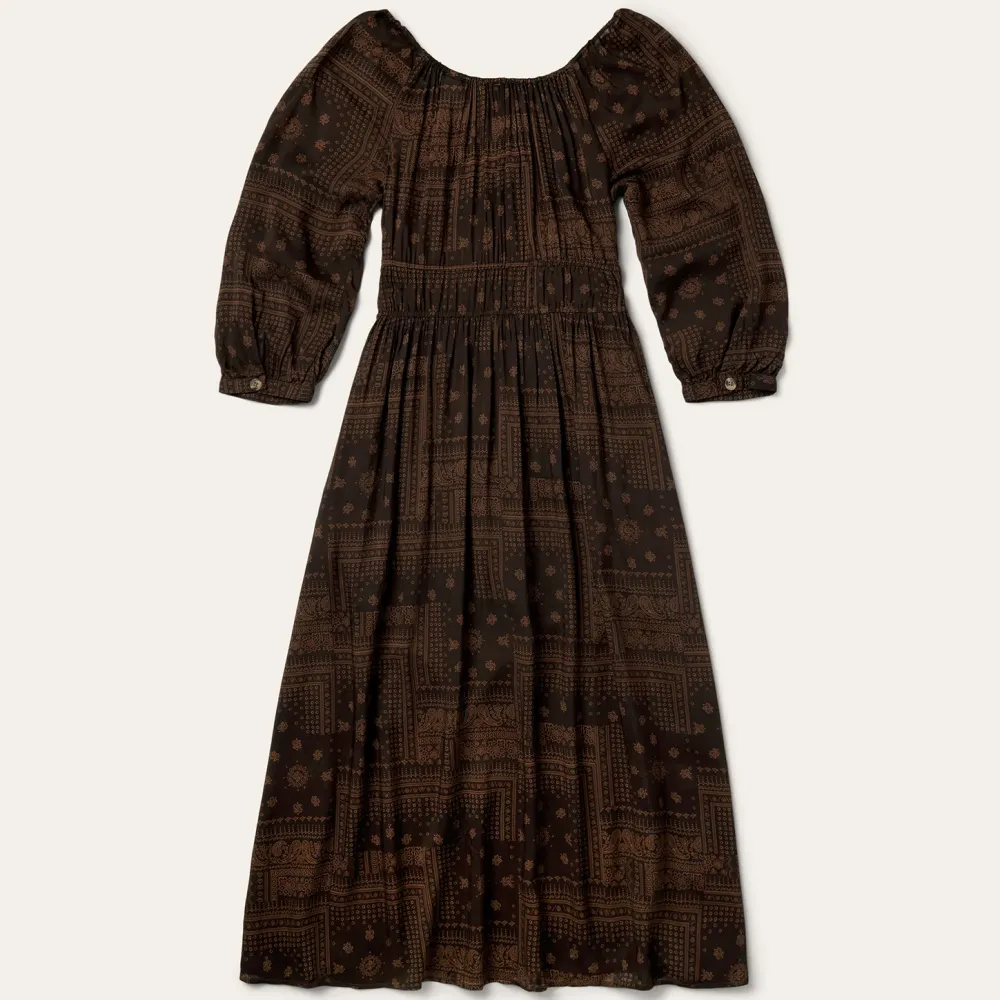 Stetson Patchwork Bandana Print Dress Brown Clearance
