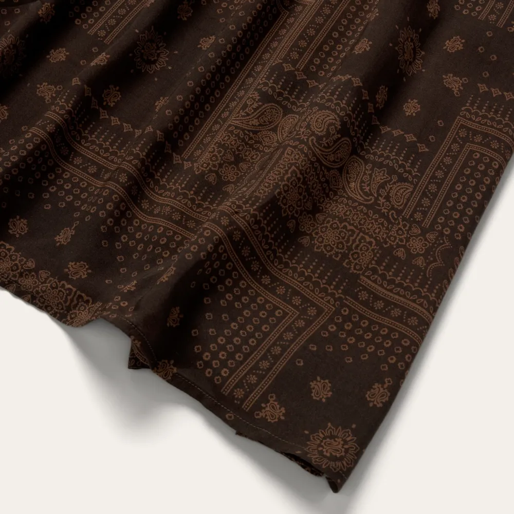 Stetson Patchwork Bandana Print Dress Brown Clearance