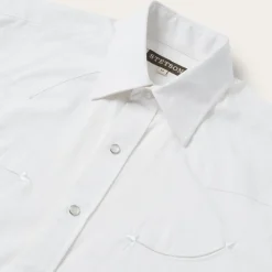 Stetson Pin Point Oxford Shirt White Best