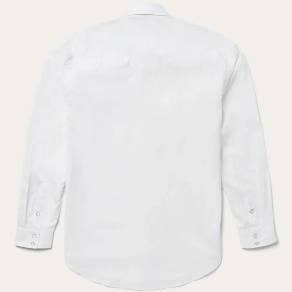 Stetson Pin Point Oxford Shirt White New