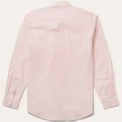 Stetson End-On-End Western Shirt Pink New
