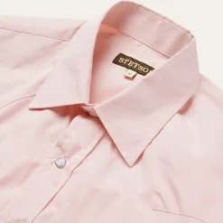 Stetson End-On-End Western Shirt Pink New