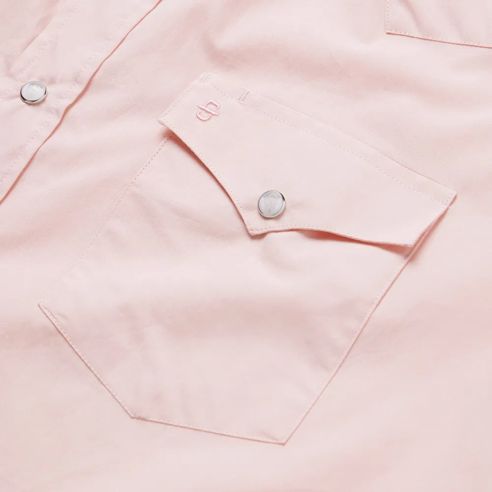 Stetson End-On-End Western Shirt Pink New